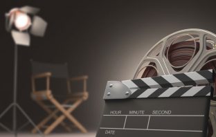 Film reel, director's chair, clapper board and lighting. Image: Thinkstock