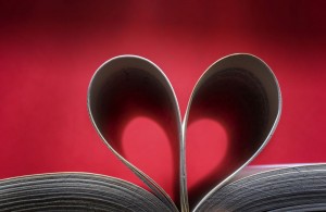 Pages of a book made into a heart. Image credit: Thinkstock