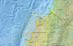 Ecuador Earthquake map
