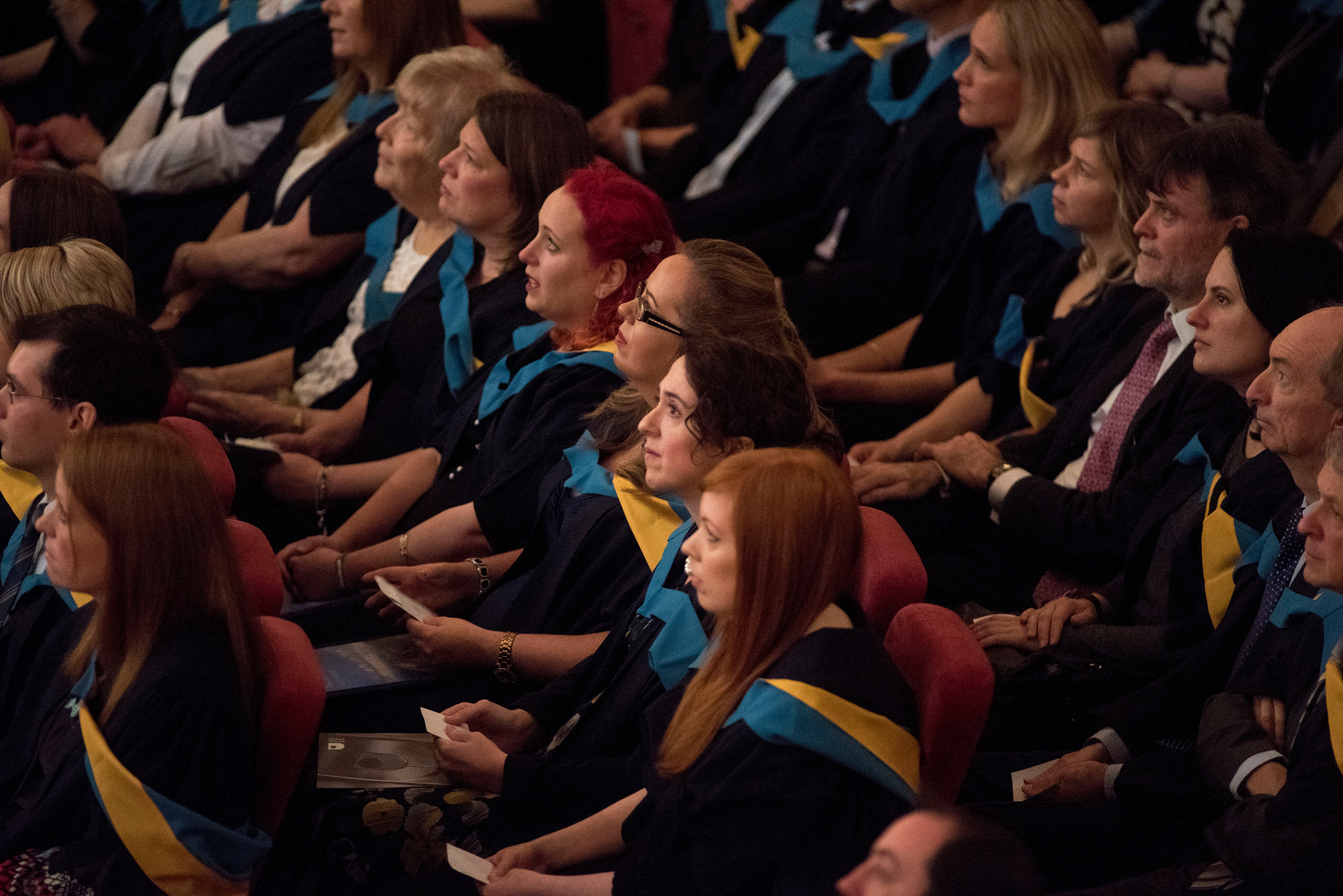 Photograph of graduates at OU degree ceremony