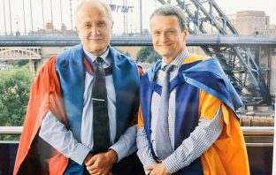 Prof Mark Fenton O'Creevy with Dr Etienne Wenger-Trayner at the Gateshead Ceremony