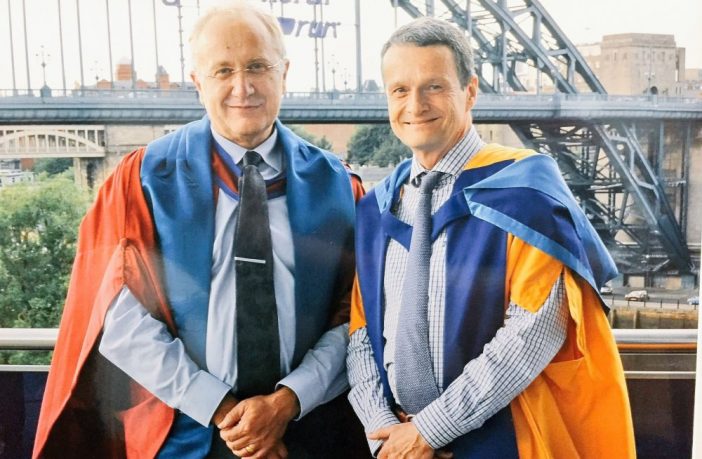 Prof Mark Fenton O'Creevy with Dr Etienne Wenger-Trayner at the Gateshead Ceremony