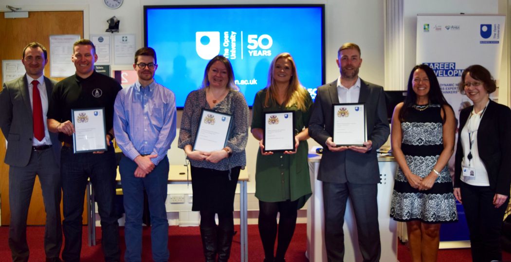 Entrepreneurship Award Winners with their certificates