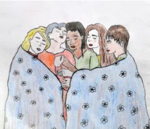 Female Solidarity: Image by Sweeta Durrani for COVID19 Chronicles’ contribution to International Women’s Day 2021 