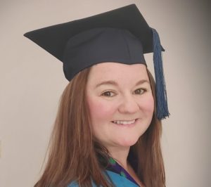 Open University graduate Sharlene celebrates her degree