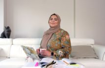 OU distance learning student Halima shows her study space at home