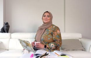 OU distance learning student Halima shows her study space at home